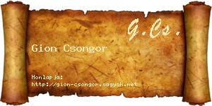 Gion Csongor névjegykártya